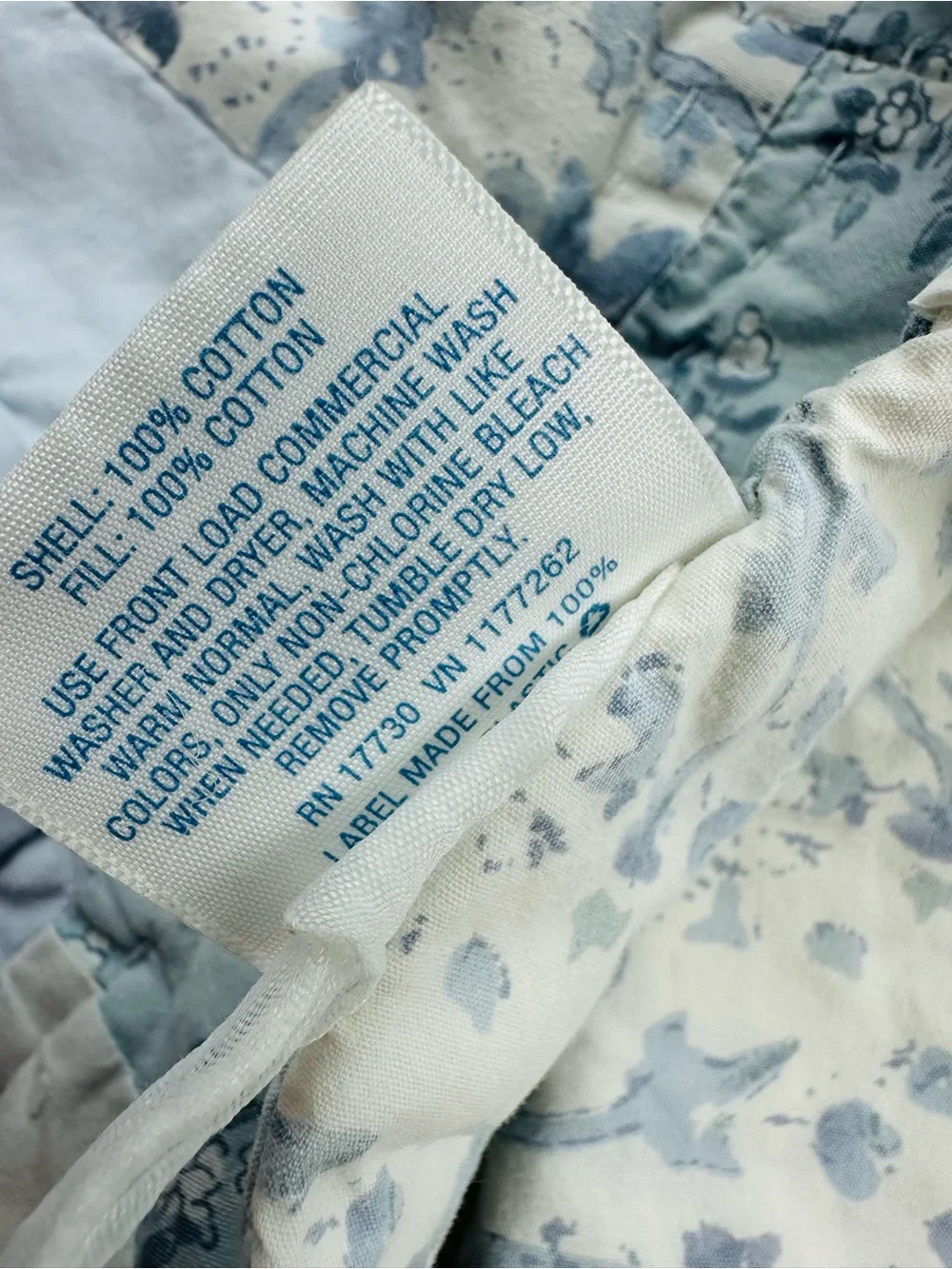 Simply Shabby Chic Queen Quilt Comforter Cottagecore Floral Light Blue